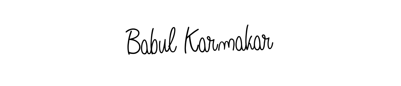 Design your own signature with our free online signature maker. With this signature software, you can create a handwritten (Angelique-Rose-font-FFP) signature for name Babul Karmakar. Babul Karmakar signature style 5 images and pictures png