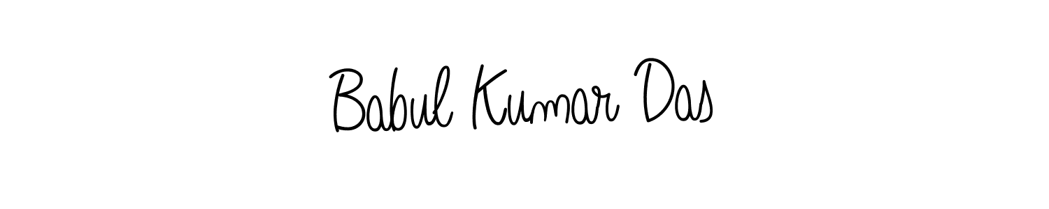 Use a signature maker to create a handwritten signature online. With this signature software, you can design (Angelique-Rose-font-FFP) your own signature for name Babul Kumar Das. Babul Kumar Das signature style 5 images and pictures png