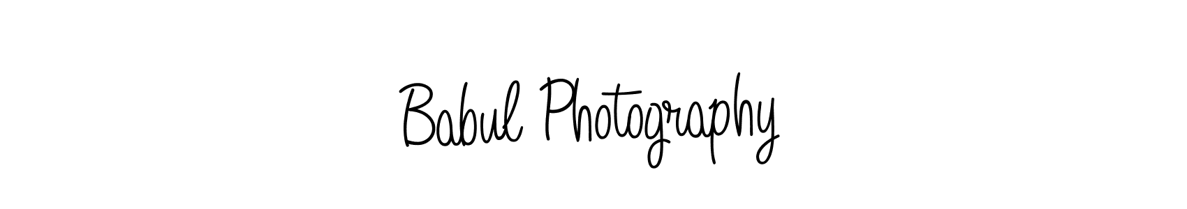 How to make Babul Photography signature? Angelique-Rose-font-FFP is a professional autograph style. Create handwritten signature for Babul Photography name. Babul Photography signature style 5 images and pictures png