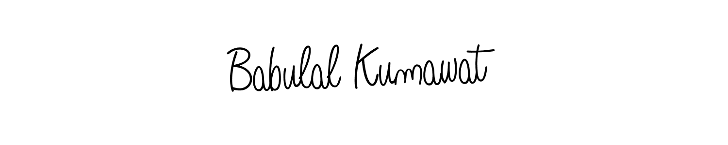 How to make Babulal Kumawat name signature. Use Angelique-Rose-font-FFP style for creating short signs online. This is the latest handwritten sign. Babulal Kumawat signature style 5 images and pictures png