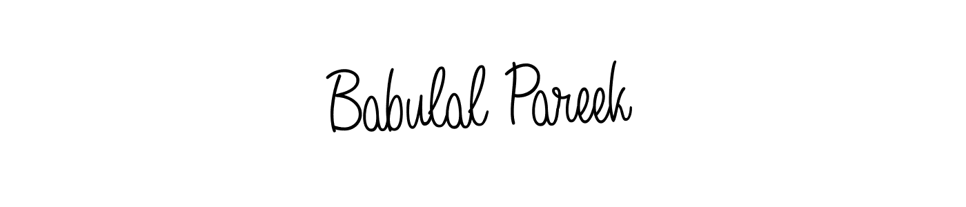 You should practise on your own different ways (Angelique-Rose-font-FFP) to write your name (Babulal Pareek) in signature. don't let someone else do it for you. Babulal Pareek signature style 5 images and pictures png