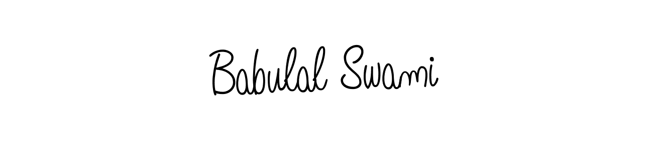 Use a signature maker to create a handwritten signature online. With this signature software, you can design (Angelique-Rose-font-FFP) your own signature for name Babulal Swami. Babulal Swami signature style 5 images and pictures png