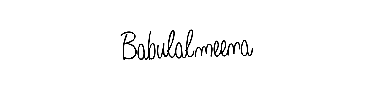The best way (Angelique-Rose-font-FFP) to make a short signature is to pick only two or three words in your name. The name Babulalmeena include a total of six letters. For converting this name. Babulalmeena signature style 5 images and pictures png
