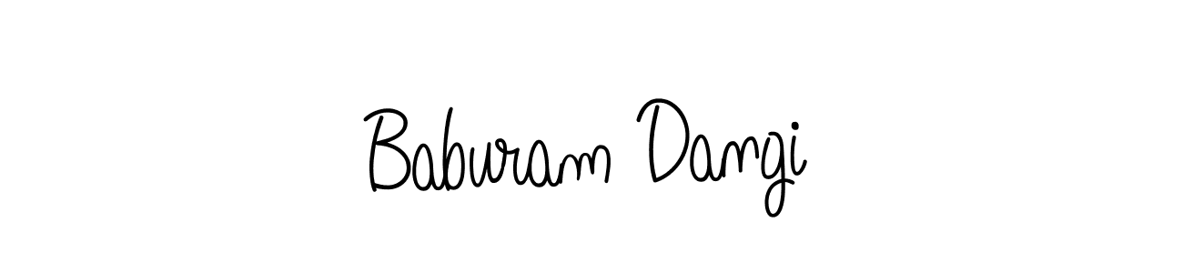 You should practise on your own different ways (Angelique-Rose-font-FFP) to write your name (Baburam Dangi) in signature. don't let someone else do it for you. Baburam Dangi signature style 5 images and pictures png