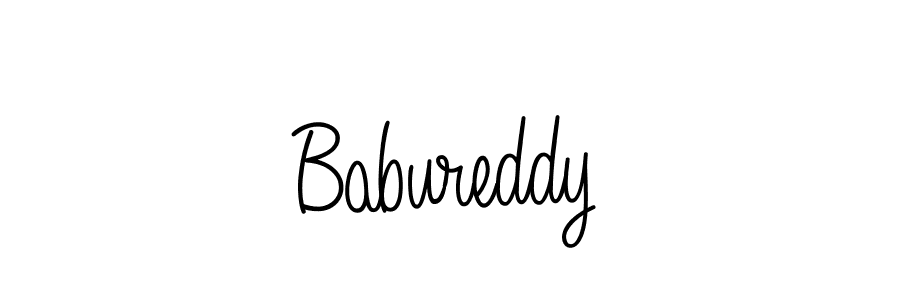 Use a signature maker to create a handwritten signature online. With this signature software, you can design (Angelique-Rose-font-FFP) your own signature for name Babureddy. Babureddy signature style 5 images and pictures png