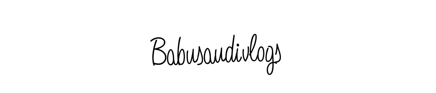 How to make Babusaudivlogs signature? Angelique-Rose-font-FFP is a professional autograph style. Create handwritten signature for Babusaudivlogs name. Babusaudivlogs signature style 5 images and pictures png