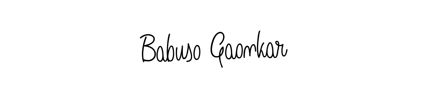 Also we have Babuso Gaonkar name is the best signature style. Create professional handwritten signature collection using Angelique-Rose-font-FFP autograph style. Babuso Gaonkar signature style 5 images and pictures png