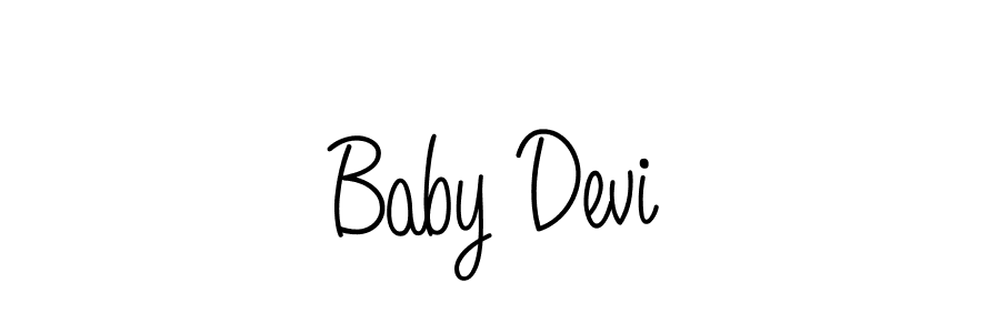 Use a signature maker to create a handwritten signature online. With this signature software, you can design (Angelique-Rose-font-FFP) your own signature for name Baby Devi. Baby Devi signature style 5 images and pictures png