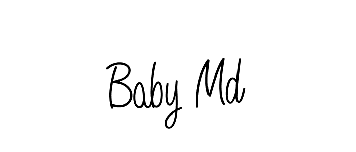 Baby Md stylish signature style. Best Handwritten Sign (Angelique-Rose-font-FFP) for my name. Handwritten Signature Collection Ideas for my name Baby Md. Baby Md signature style 5 images and pictures png