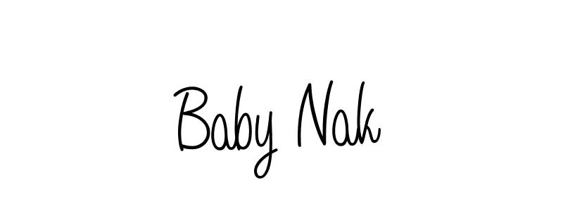 How to make Baby Nak signature? Angelique-Rose-font-FFP is a professional autograph style. Create handwritten signature for Baby Nak name. Baby Nak signature style 5 images and pictures png