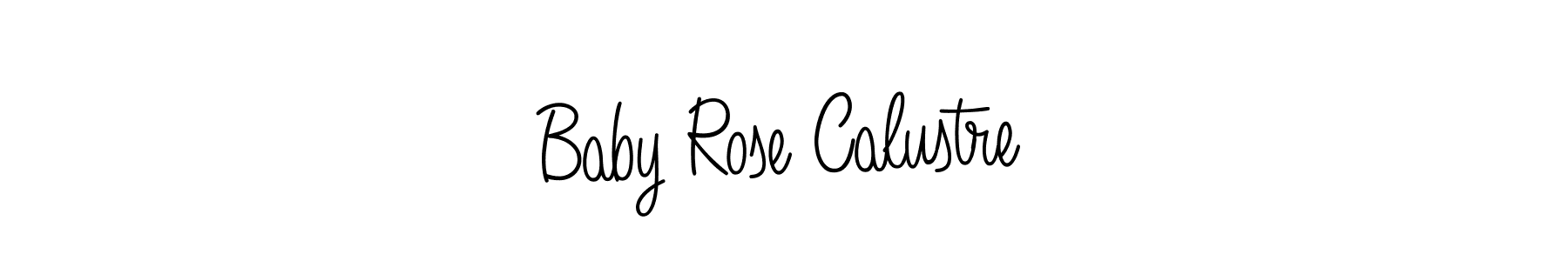 Use a signature maker to create a handwritten signature online. With this signature software, you can design (Angelique-Rose-font-FFP) your own signature for name Baby Rose Calustre. Baby Rose Calustre signature style 5 images and pictures png