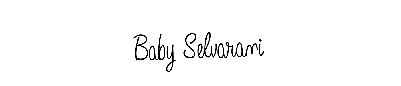 Make a beautiful signature design for name Baby Selvarani. With this signature (Angelique-Rose-font-FFP) style, you can create a handwritten signature for free. Baby Selvarani signature style 5 images and pictures png