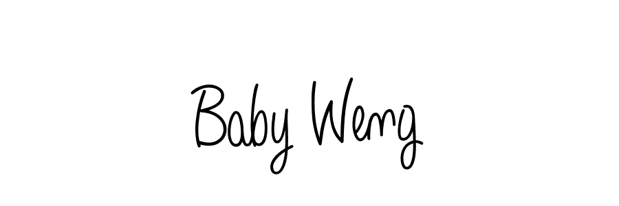 How to Draw Baby Weng signature style? Angelique-Rose-font-FFP is a latest design signature styles for name Baby Weng. Baby Weng signature style 5 images and pictures png