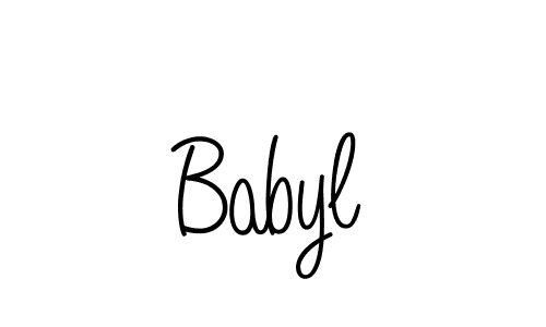 Design your own signature with our free online signature maker. With this signature software, you can create a handwritten (Angelique-Rose-font-FFP) signature for name Babyl. Babyl signature style 5 images and pictures png