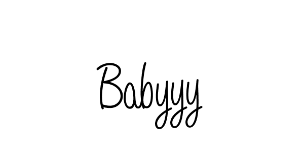 You should practise on your own different ways (Angelique-Rose-font-FFP) to write your name (Babyyy) in signature. don't let someone else do it for you. Babyyy signature style 5 images and pictures png