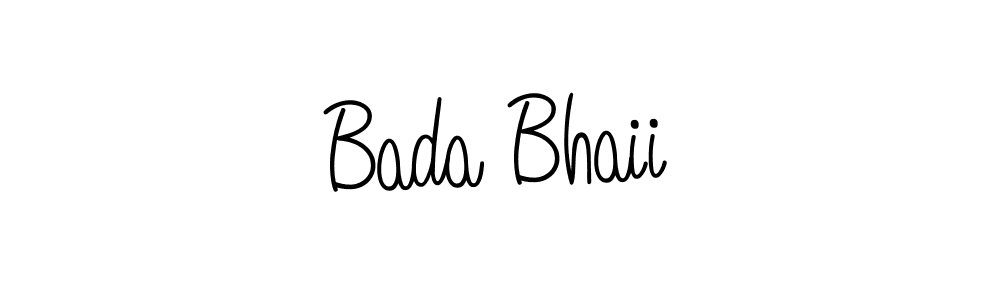 You should practise on your own different ways (Angelique-Rose-font-FFP) to write your name (Bada Bhaii) in signature. don't let someone else do it for you. Bada Bhaii signature style 5 images and pictures png