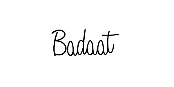 Use a signature maker to create a handwritten signature online. With this signature software, you can design (Angelique-Rose-font-FFP) your own signature for name Badaat. Badaat signature style 5 images and pictures png