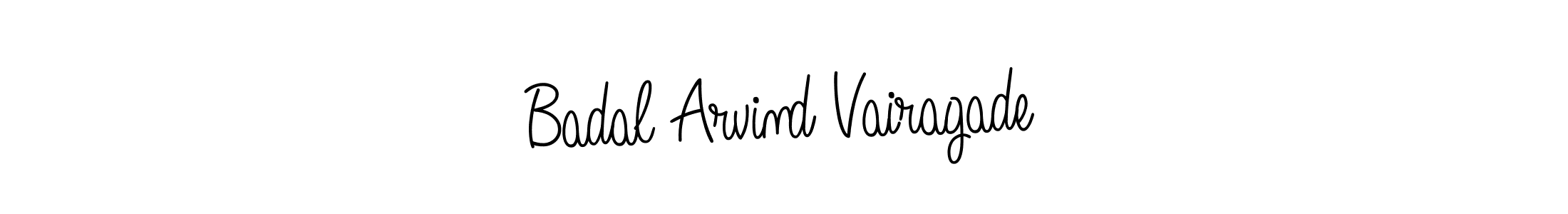 if you are searching for the best signature style for your name Badal Arvind Vairagade. so please give up your signature search. here we have designed multiple signature styles  using Angelique-Rose-font-FFP. Badal Arvind Vairagade signature style 5 images and pictures png