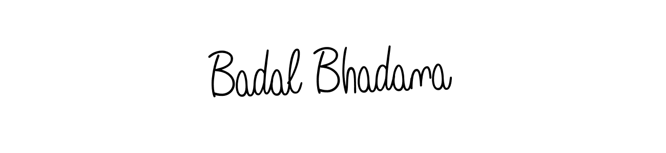 Use a signature maker to create a handwritten signature online. With this signature software, you can design (Angelique-Rose-font-FFP) your own signature for name Badal Bhadana. Badal Bhadana signature style 5 images and pictures png