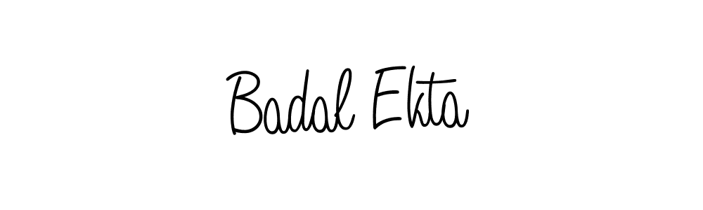 Badal Ekta stylish signature style. Best Handwritten Sign (Angelique-Rose-font-FFP) for my name. Handwritten Signature Collection Ideas for my name Badal Ekta. Badal Ekta signature style 5 images and pictures png