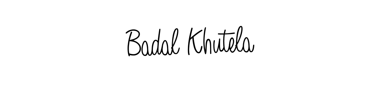 The best way (Angelique-Rose-font-FFP) to make a short signature is to pick only two or three words in your name. The name Badal Khutela include a total of six letters. For converting this name. Badal Khutela signature style 5 images and pictures png