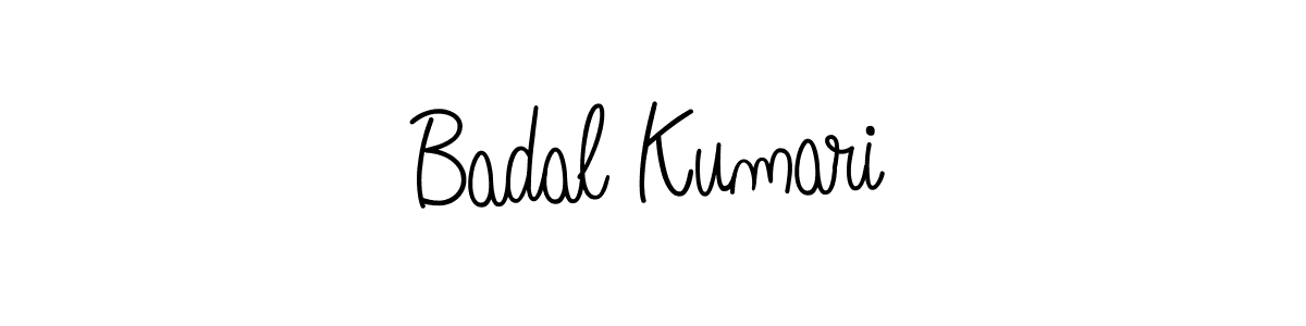 Make a beautiful signature design for name Badal Kumari. With this signature (Angelique-Rose-font-FFP) style, you can create a handwritten signature for free. Badal Kumari signature style 5 images and pictures png