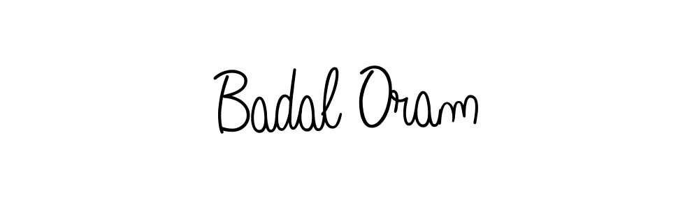 How to make Badal Oram name signature. Use Angelique-Rose-font-FFP style for creating short signs online. This is the latest handwritten sign. Badal Oram signature style 5 images and pictures png