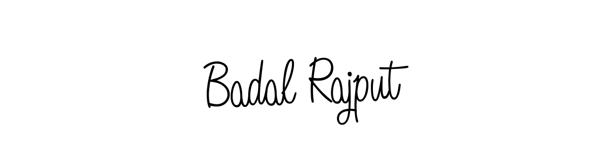Use a signature maker to create a handwritten signature online. With this signature software, you can design (Angelique-Rose-font-FFP) your own signature for name Badal Rajput. Badal Rajput signature style 5 images and pictures png
