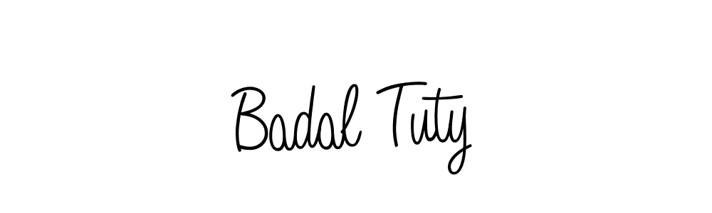 Badal Tuty stylish signature style. Best Handwritten Sign (Angelique-Rose-font-FFP) for my name. Handwritten Signature Collection Ideas for my name Badal Tuty. Badal Tuty signature style 5 images and pictures png