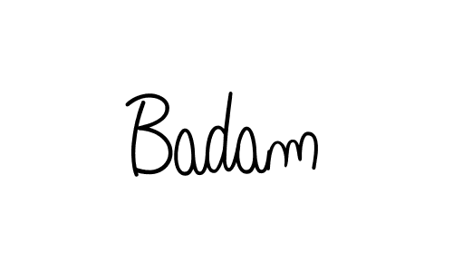 Use a signature maker to create a handwritten signature online. With this signature software, you can design (Angelique-Rose-font-FFP) your own signature for name Badam. Badam signature style 5 images and pictures png