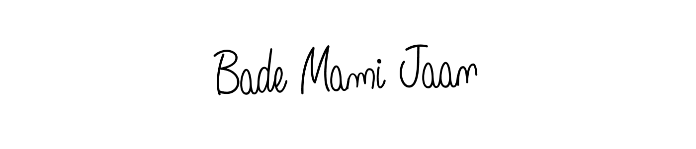 Design your own signature with our free online signature maker. With this signature software, you can create a handwritten (Angelique-Rose-font-FFP) signature for name Bade Mami Jaan. Bade Mami Jaan signature style 5 images and pictures png