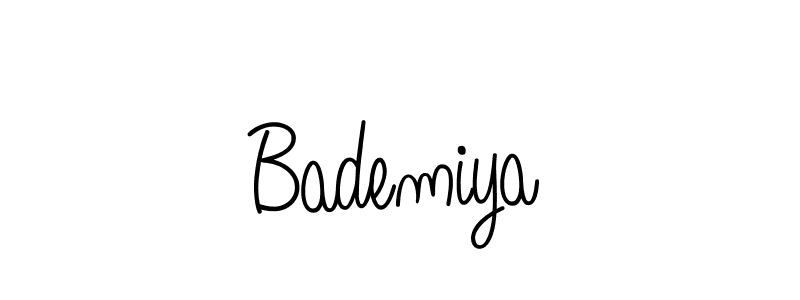 How to make Bademiya signature? Angelique-Rose-font-FFP is a professional autograph style. Create handwritten signature for Bademiya name. Bademiya signature style 5 images and pictures png