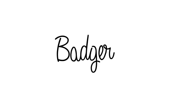 Use a signature maker to create a handwritten signature online. With this signature software, you can design (Angelique-Rose-font-FFP) your own signature for name Badger. Badger signature style 5 images and pictures png