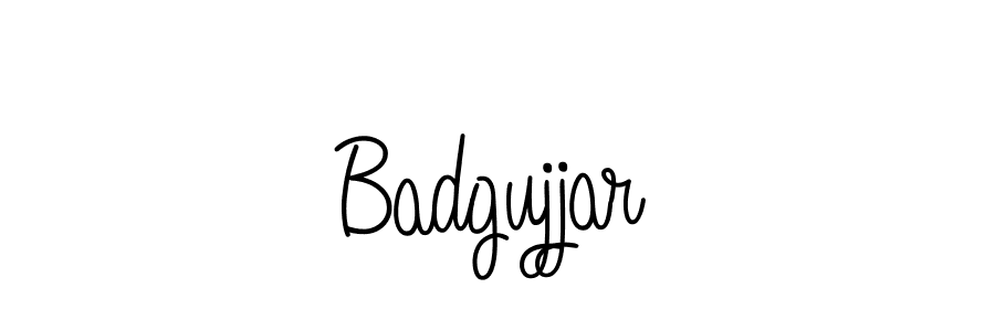 Make a beautiful signature design for name Badgujjar. With this signature (Angelique-Rose-font-FFP) style, you can create a handwritten signature for free. Badgujjar signature style 5 images and pictures png