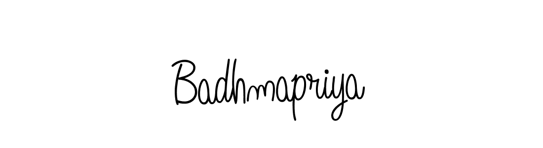 Design your own signature with our free online signature maker. With this signature software, you can create a handwritten (Angelique-Rose-font-FFP) signature for name Badhmapriya. Badhmapriya signature style 5 images and pictures png