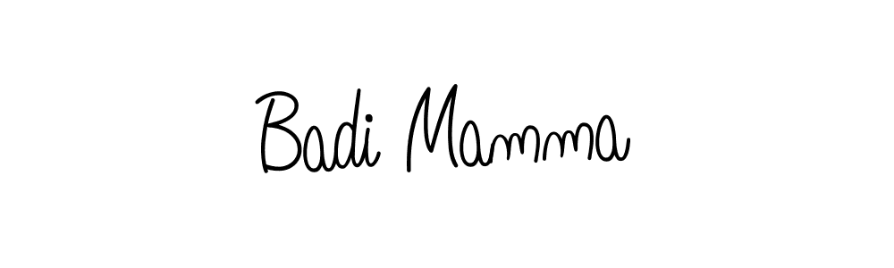 Create a beautiful signature design for name Badi Mamma. With this signature (Angelique-Rose-font-FFP) fonts, you can make a handwritten signature for free. Badi Mamma signature style 5 images and pictures png