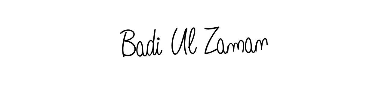 Use a signature maker to create a handwritten signature online. With this signature software, you can design (Angelique-Rose-font-FFP) your own signature for name Badi Ul Zaman. Badi Ul Zaman signature style 5 images and pictures png