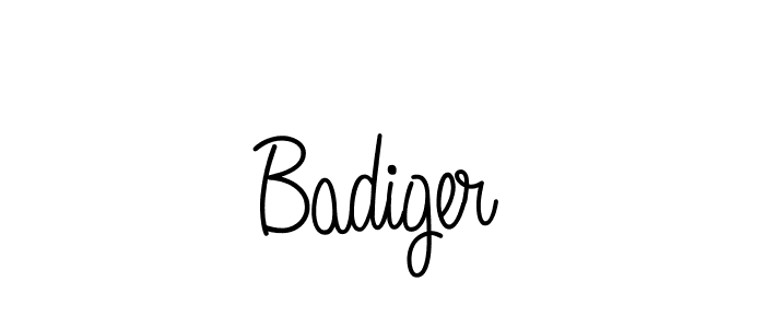 How to make Badiger signature? Angelique-Rose-font-FFP is a professional autograph style. Create handwritten signature for Badiger name. Badiger signature style 5 images and pictures png