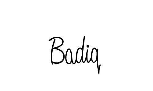 The best way (Angelique-Rose-font-FFP) to make a short signature is to pick only two or three words in your name. The name Badiq include a total of six letters. For converting this name. Badiq signature style 5 images and pictures png