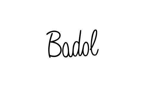 The best way (Angelique-Rose-font-FFP) to make a short signature is to pick only two or three words in your name. The name Badol include a total of six letters. For converting this name. Badol signature style 5 images and pictures png