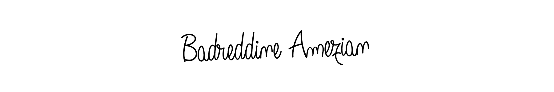 Create a beautiful signature design for name Badreddine Amezian. With this signature (Angelique-Rose-font-FFP) fonts, you can make a handwritten signature for free. Badreddine Amezian signature style 5 images and pictures png