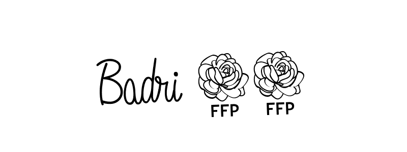 You should practise on your own different ways (Angelique-Rose-font-FFP) to write your name (Badri 07) in signature. don't let someone else do it for you. Badri 07 signature style 5 images and pictures png