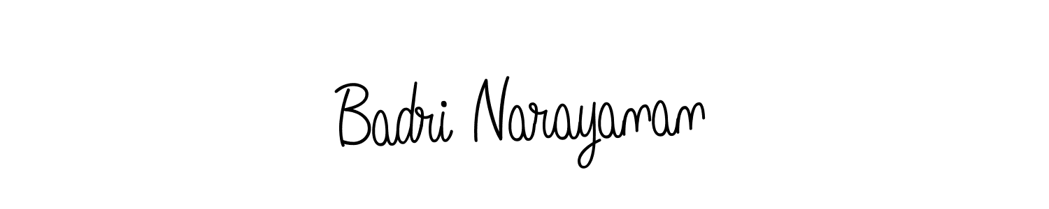 Use a signature maker to create a handwritten signature online. With this signature software, you can design (Angelique-Rose-font-FFP) your own signature for name Badri Narayanan. Badri Narayanan signature style 5 images and pictures png