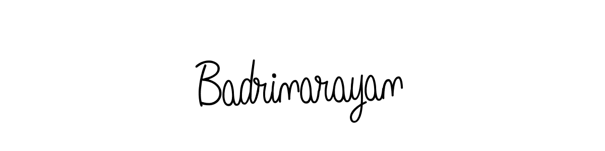 How to make Badrinarayan name signature. Use Angelique-Rose-font-FFP style for creating short signs online. This is the latest handwritten sign. Badrinarayan signature style 5 images and pictures png