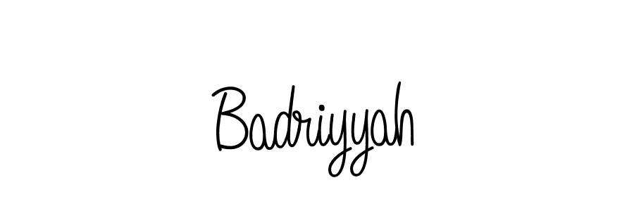 How to make Badriyyah name signature. Use Angelique-Rose-font-FFP style for creating short signs online. This is the latest handwritten sign. Badriyyah signature style 5 images and pictures png