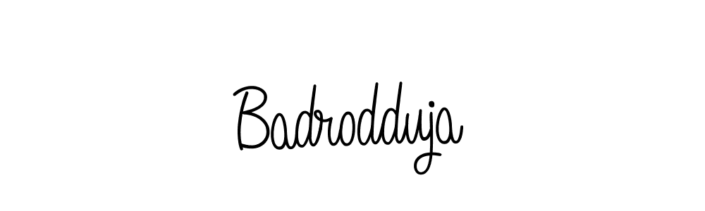 How to make Badrodduja name signature. Use Angelique-Rose-font-FFP style for creating short signs online. This is the latest handwritten sign. Badrodduja signature style 5 images and pictures png