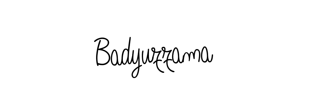 How to make Badyuzzama name signature. Use Angelique-Rose-font-FFP style for creating short signs online. This is the latest handwritten sign. Badyuzzama signature style 5 images and pictures png