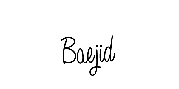 Use a signature maker to create a handwritten signature online. With this signature software, you can design (Angelique-Rose-font-FFP) your own signature for name Baejid. Baejid signature style 5 images and pictures png