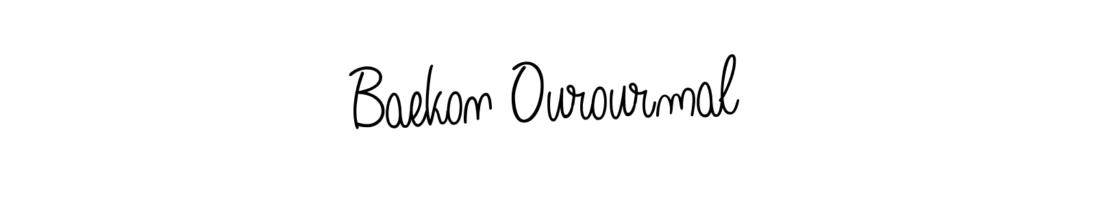 Check out images of Autograph of Baekon Ourourmal name. Actor Baekon Ourourmal Signature Style. Angelique-Rose-font-FFP is a professional sign style online. Baekon Ourourmal signature style 5 images and pictures png