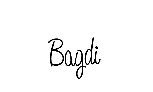 Use a signature maker to create a handwritten signature online. With this signature software, you can design (Angelique-Rose-font-FFP) your own signature for name Bagdi. Bagdi signature style 5 images and pictures png